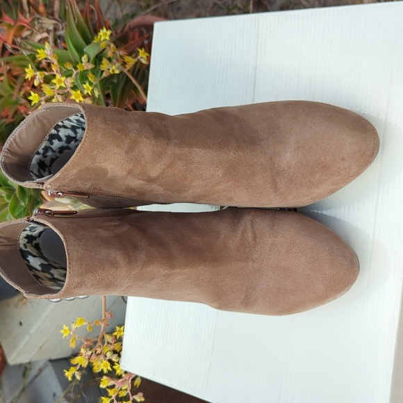 Anne Klein Taupe Suede Aksondra Boots - Picture 4 of 15